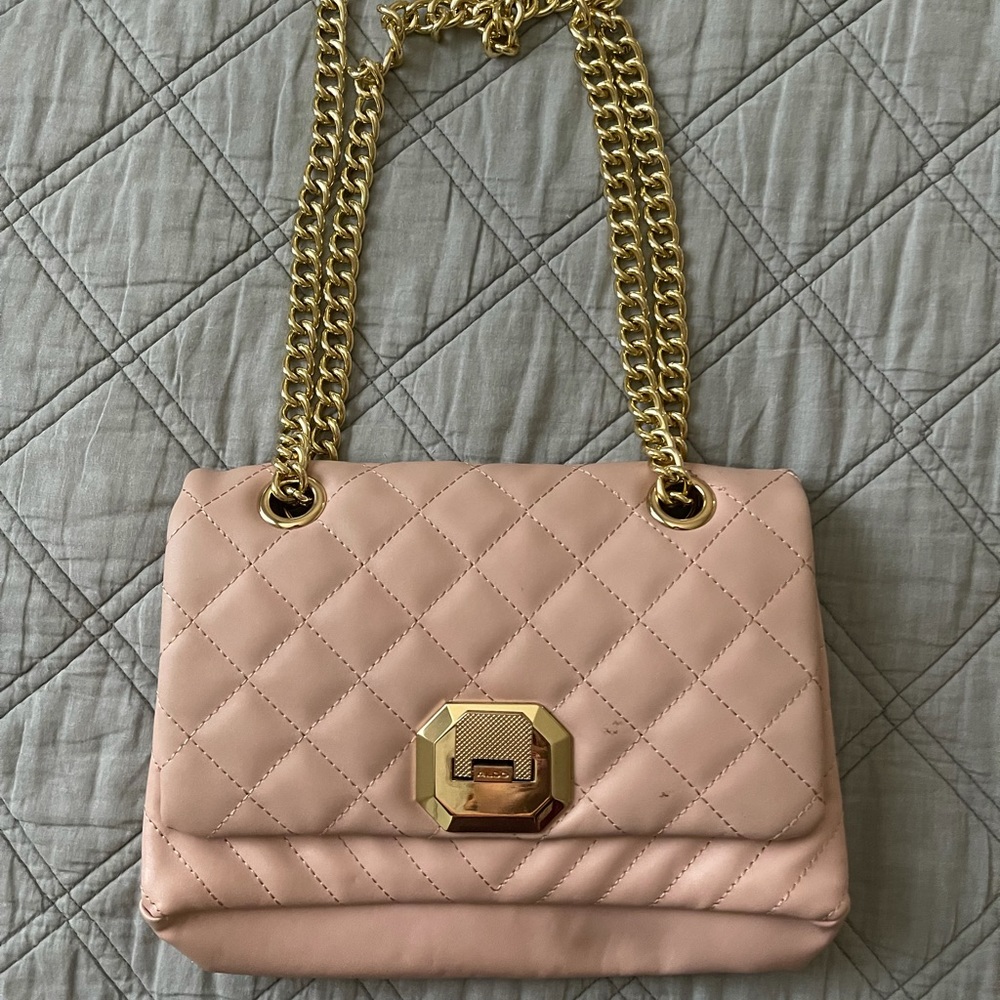 Pink & gold purse